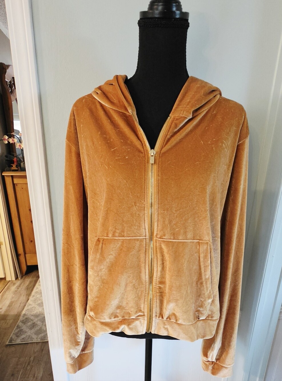 Fabletics Velour Honey Zip-up Hoodie - Picture 2 of 5